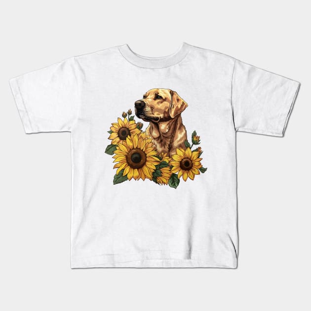 Yellow Lab Kids T-Shirt by VelvetRoom